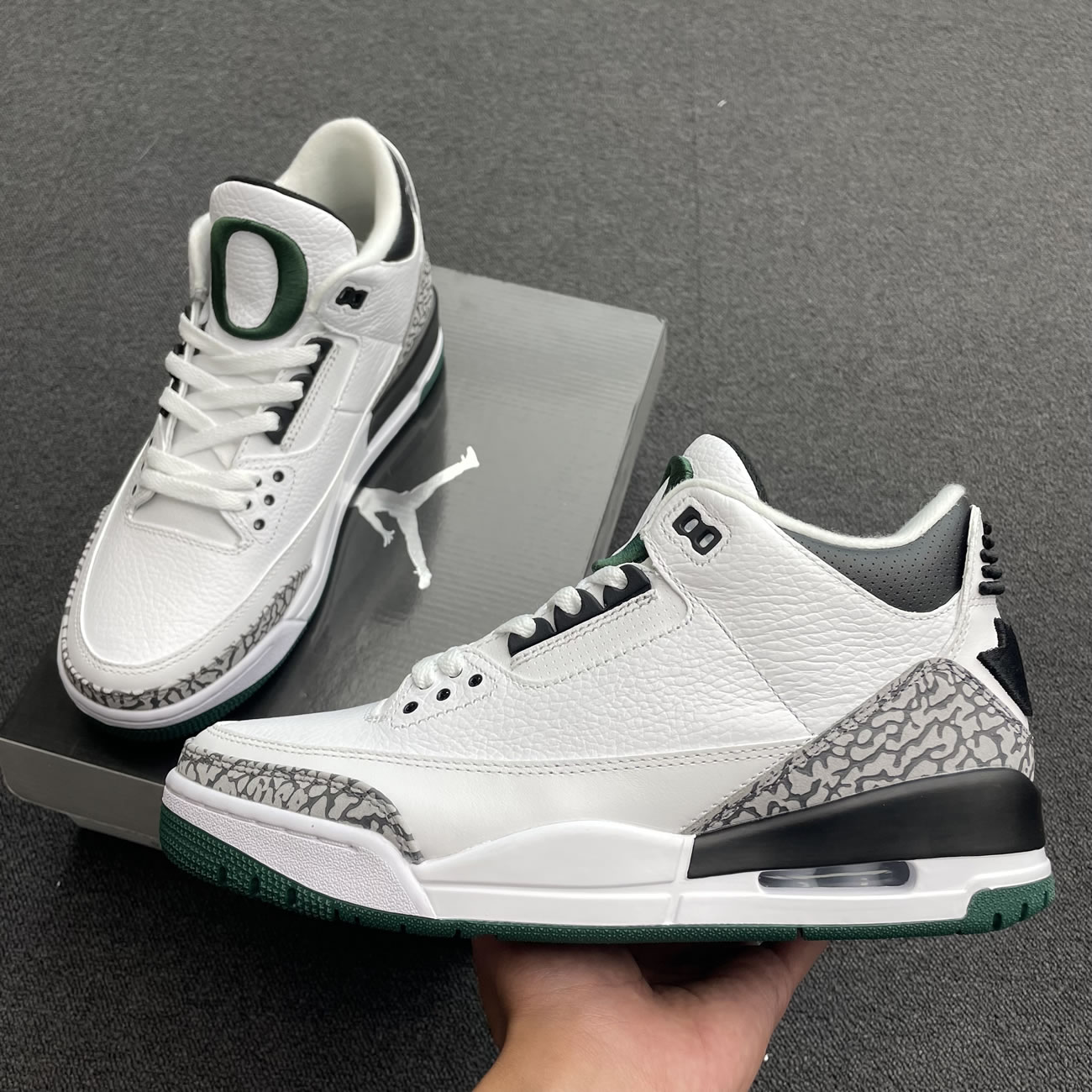 Air Jordan 3 Retro Oregon Ducks Pit Crew White H011 Mnjdls 594 282233 Y3 (12) - newkick.cc